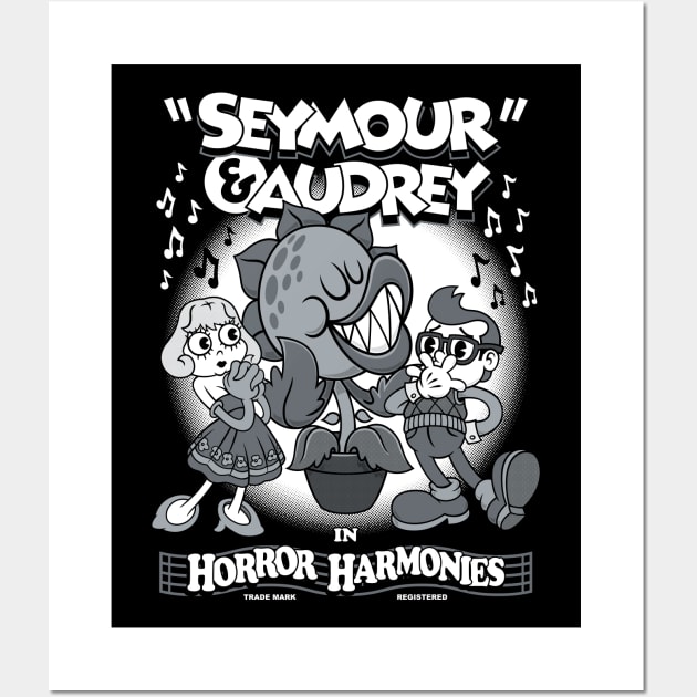 Horror Harmonies - Vintage Cartoon Seymour - Rubber Hose Style Wall Art by Nemons